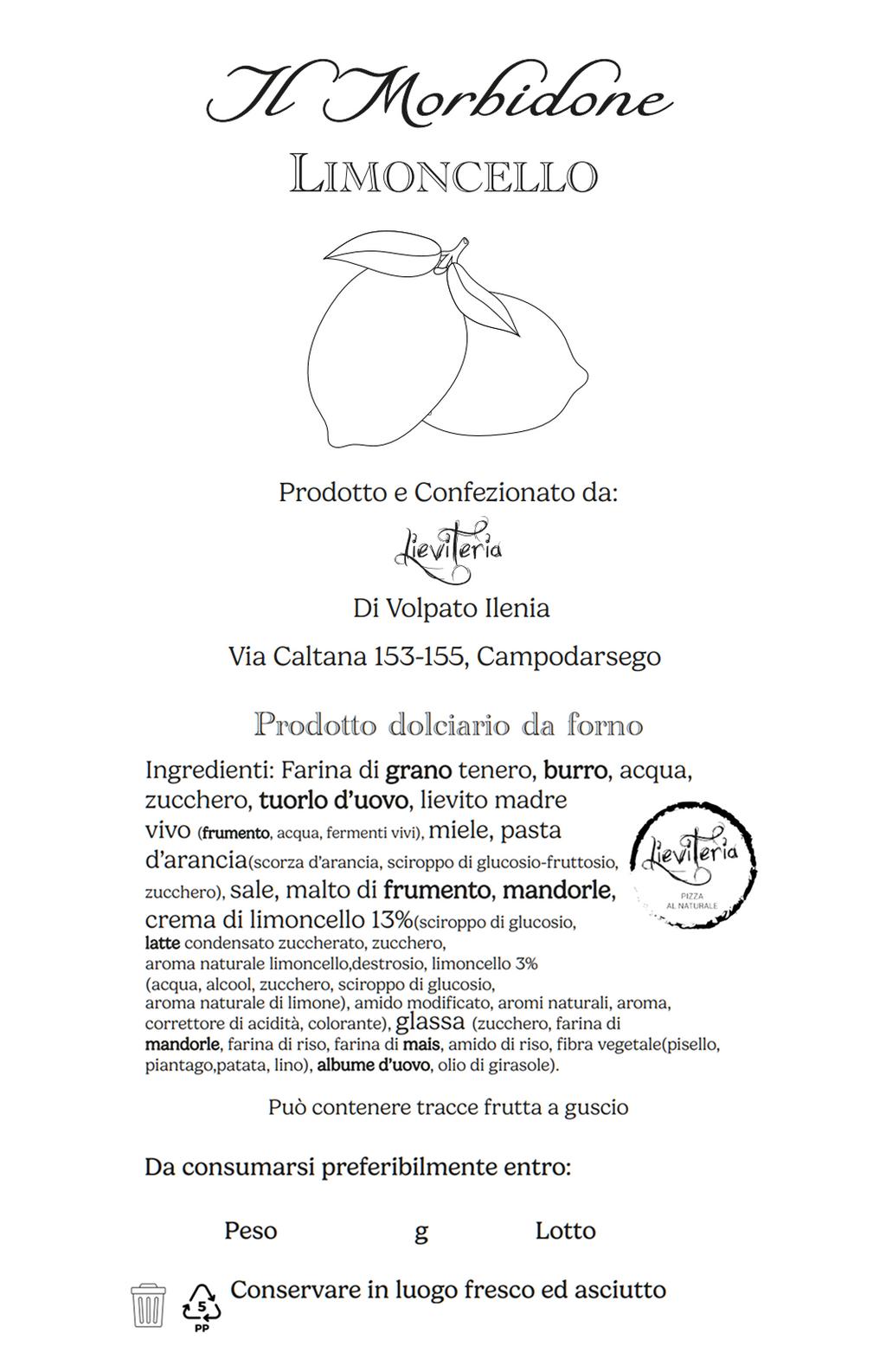 Morbidone al Limoncello